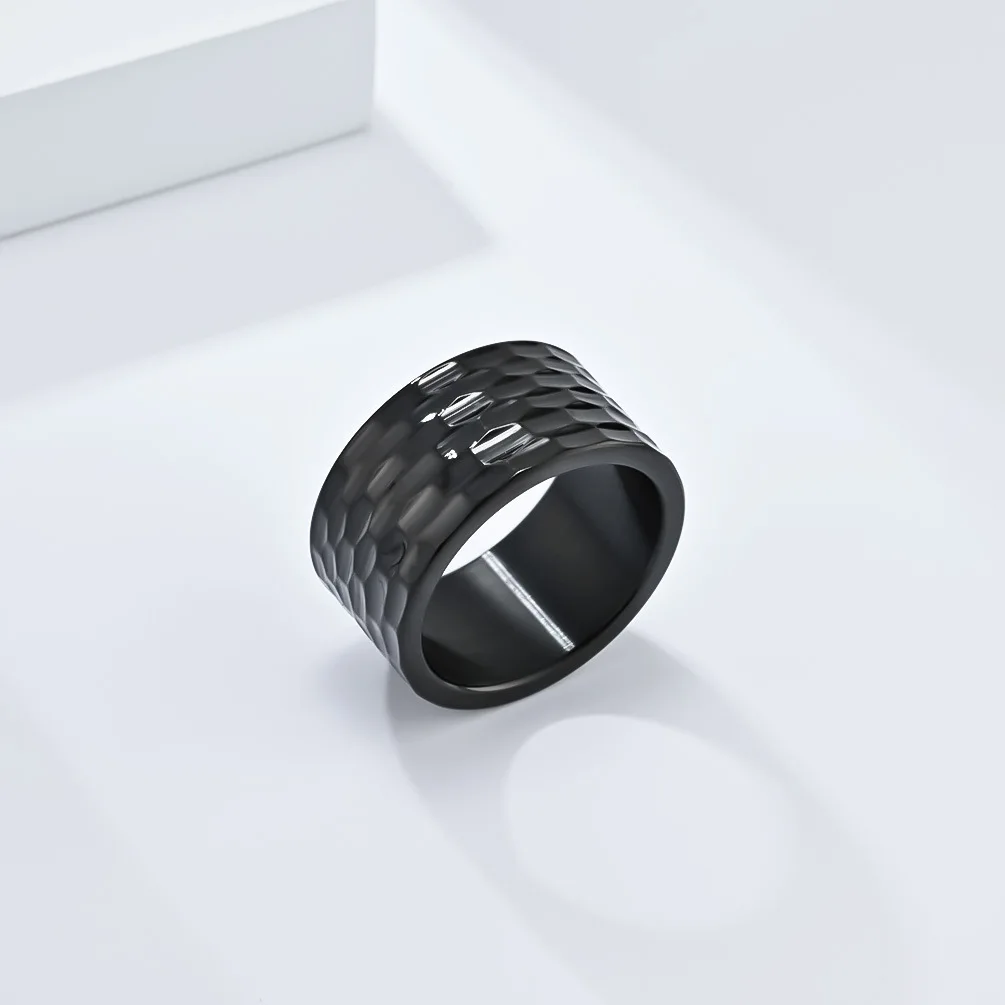 Простые Кольца с сотовым узором властные мужские пальцы из нержавеющей стали
