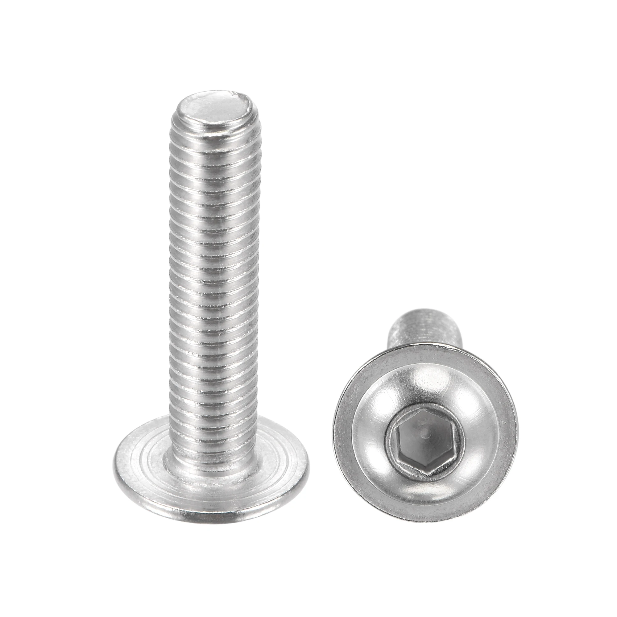 

10pcs M8x40mm M8x45mm M8x50mm 304 Stainless Steel Flanged Button Head Socket Cap Screws for Furniture Industry