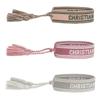 2022 woven friendship bracelets adjustable rope bangle for women vintage braided tassel bracelets wholesale jewelry