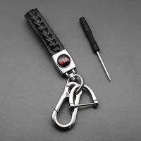 car emblem braided leather keychain metal fashion key ring for kia rio k2 k3 k4 k5 sorento sportage optima ceed cerato flip soul