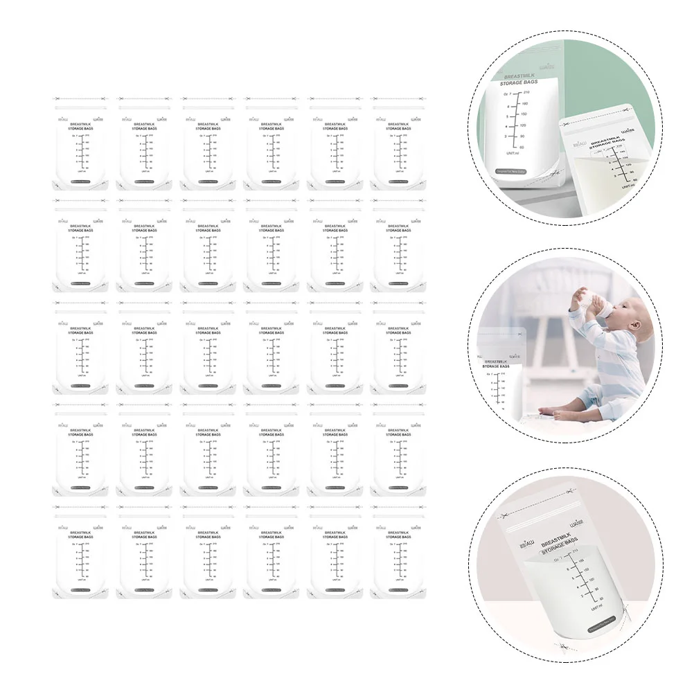 

30pcs Baby Breast Storage Bag Breast Freezer Bags Fresh Sealed Bag