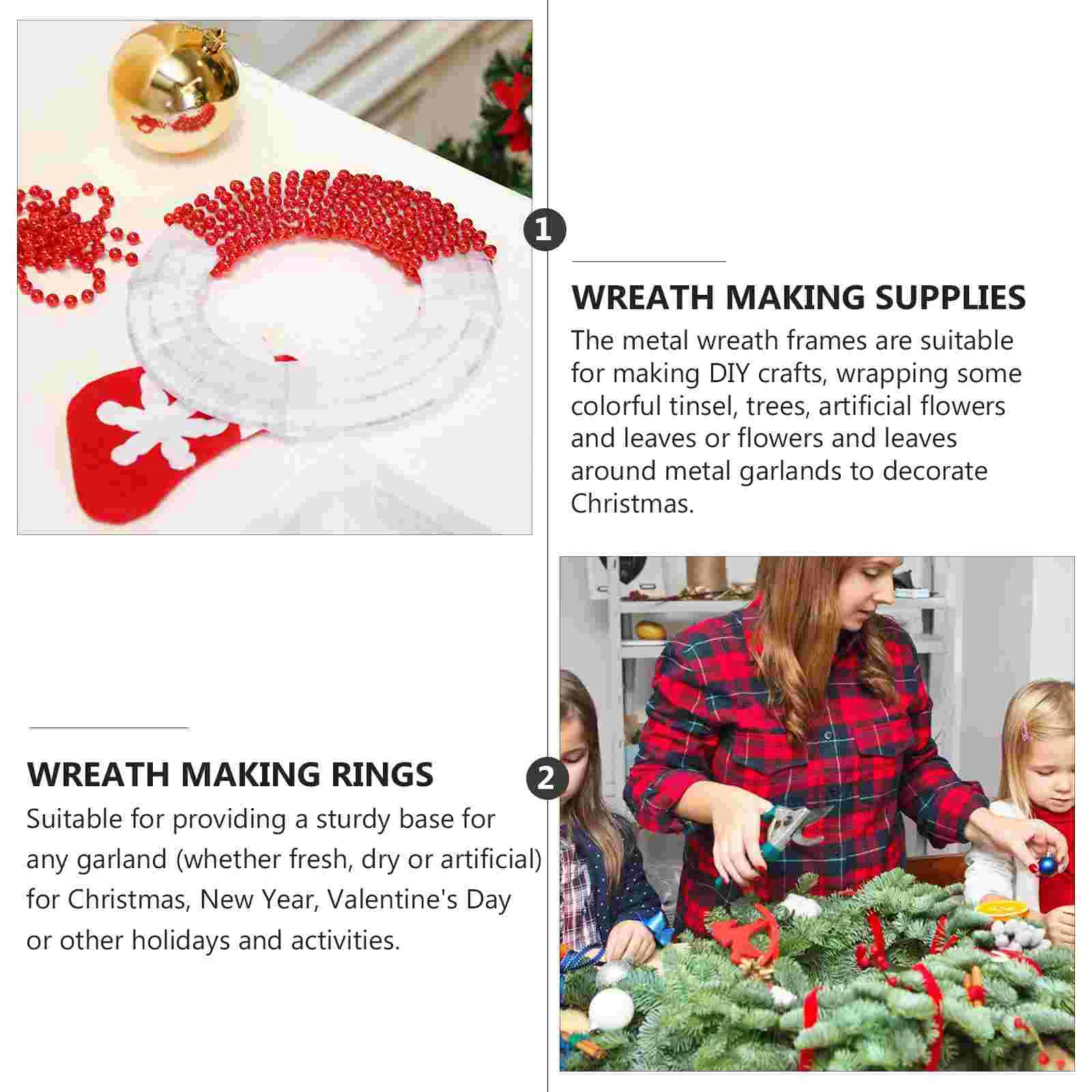 5 шт. металлический венк обруч мишура принадлежности для изготовления рамка DIY