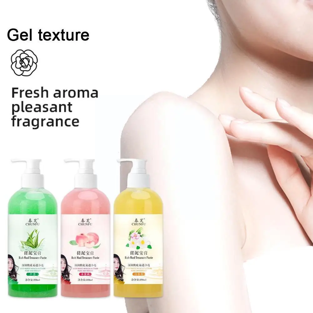 

3 Colors Fruit Scrub Rub Mud Bath Shower Gel Exfoliating Skin Body Foam Deep Chicken Whitening Moisturizing Clean Bath Skin W3U3