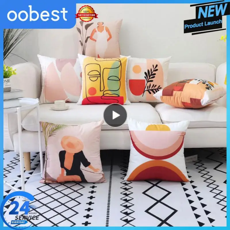 

Decorative Pillows Cover 45 X 45 Cm Pillowcase Soft Print Series Sofa Cushion Cover Pillowslip Throw Pillow Case Machine-wash