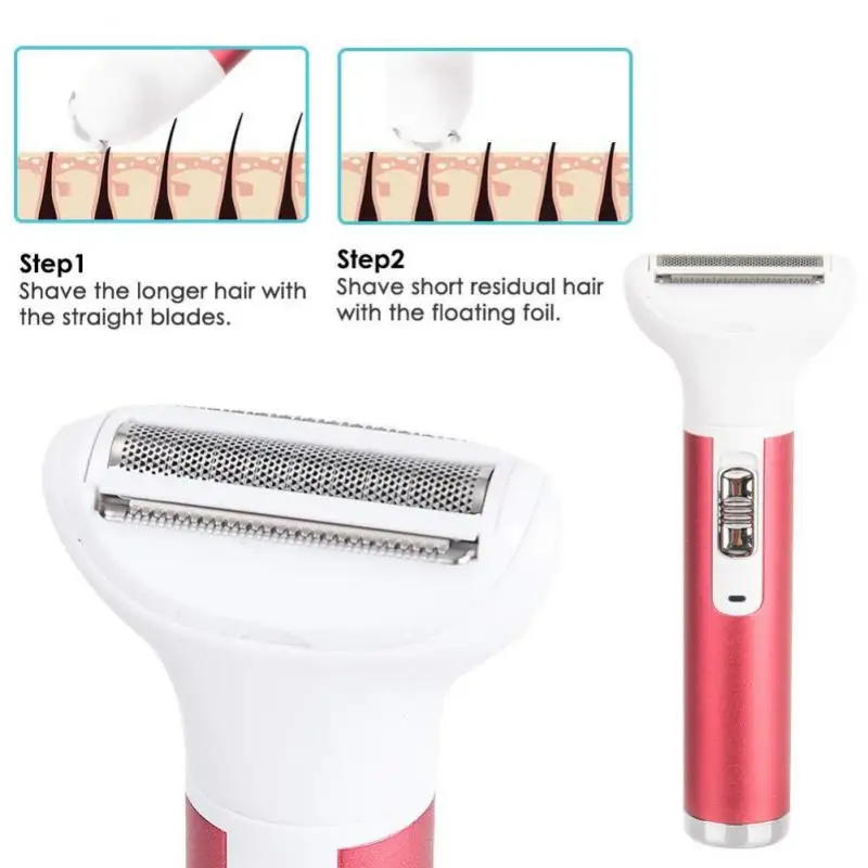 

5-in-1 Electric Epilator Multi-functional Lady Hair Trimmer Removal Instrument Hair Shaver Machine USB Charging Skin Care Tool