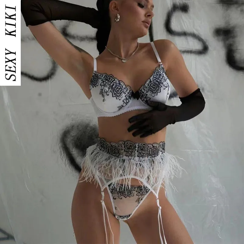 

Lingerie Sexy sexy lingerie Women's tight bra Sexy dress nude 5 piece set Sexy suit Non censored pornographic suit Tight bra