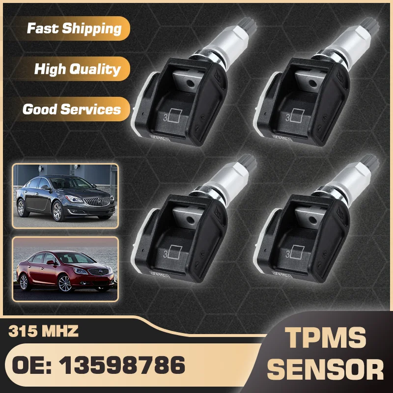 315 МГц для Buick Regal 2011-2017 Verano 2012-2017 датчик давления в шинах автомобиля TPMS 13598786 20964159