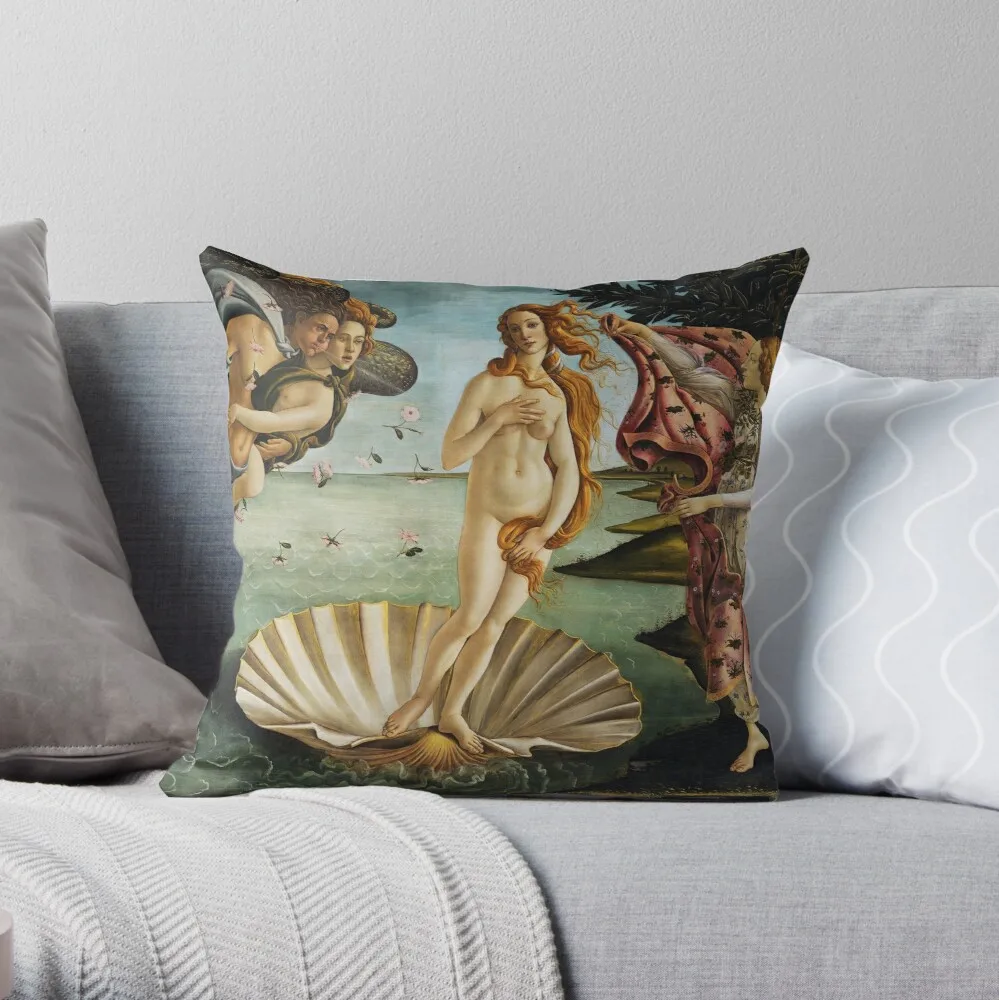 

Birth of Venus - Botticelli Throw Pillow Pillow Case Polyester Home Decora Pillowcases kussensloop almohada poszewka