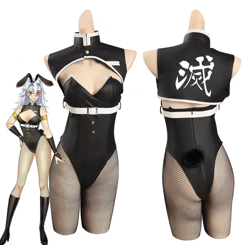 

Demon Slayer Uzui Tengen Cosplay Bunny Girl Jumpsuit Outfits Halloween Carnival Suit For Women Girls