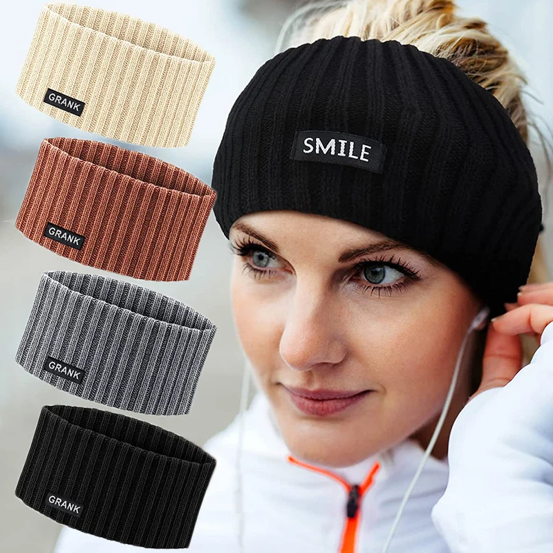 

Fashion Knitted Headband Women Men Punk Headwear Warm Thick Wide Woolen Headband Hair Accessories Casual Kpop Sports Hair Bands