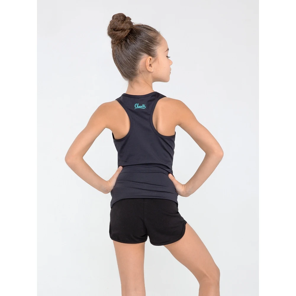 Майка-борцовка гимнастическая Joanna полиамид черный детский (Размер :32) |