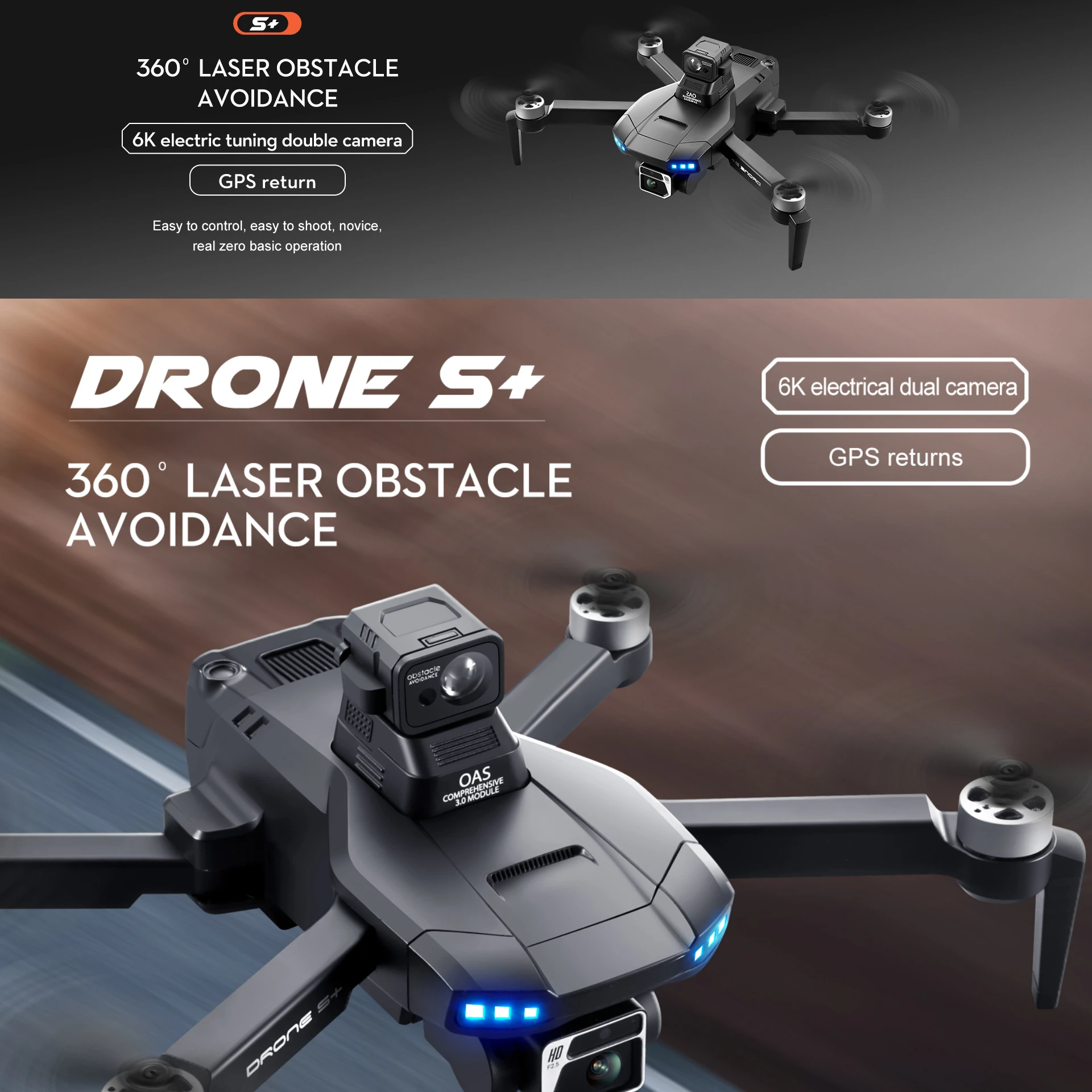 

2022New S+Cheap GPS Drones 6K Professional Dual Camera 5G High-end Laser 360ºObstacle Avoidance Foldable Quadcopter RC Dron Toys