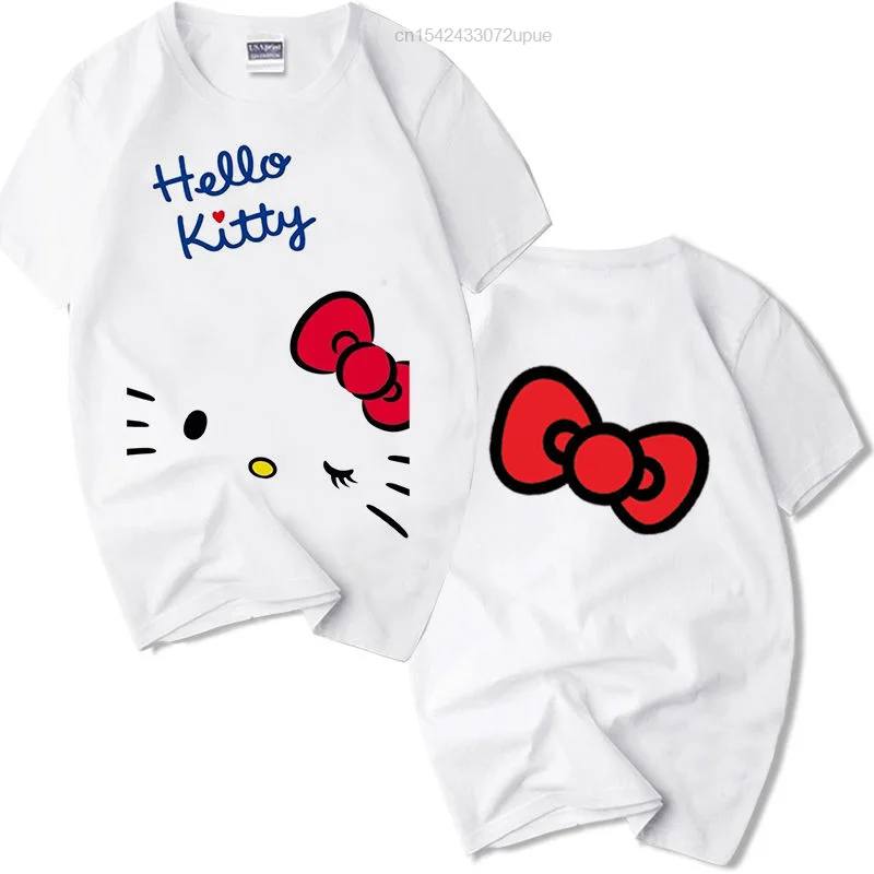 Женская футболка с коротким рукавом и принтом Hello Kitty Y2k |