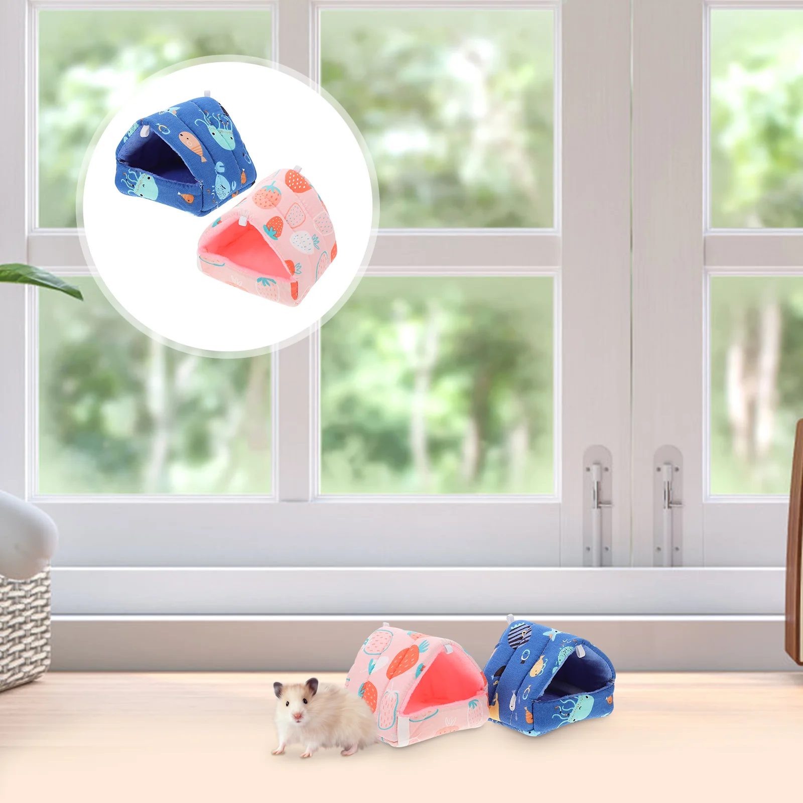 

2pcs Nests Rest Nests Hamster Beds Cotton Hamster Nests Hamster Sleeping Nests for Gift Hamster