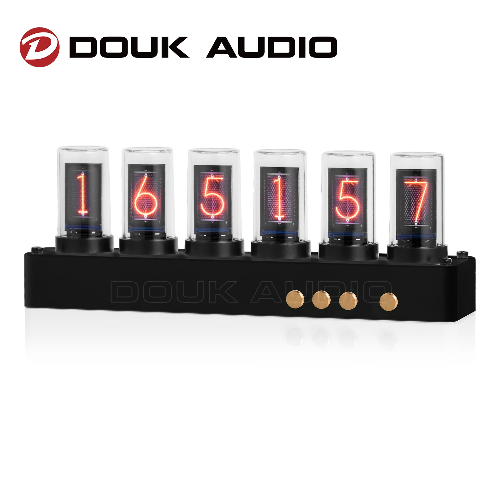 

Электронные настольные часы Douk, со звуком, IPS, Nixia, цифровые, RGB, для домашнего декора, многофункциональные, ретро-часы, сделай сам, подарок