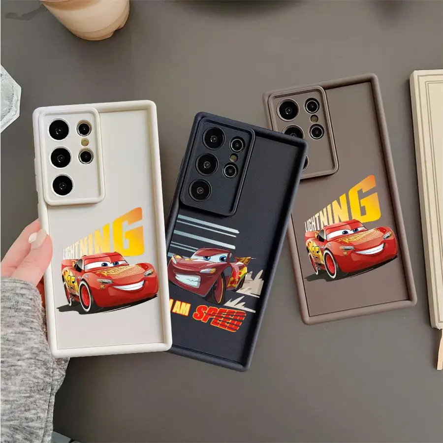 Чехол Cool Lightning McQueen Disney для Samsung S23Plus S22 S21 FE S25 S23 S20 S24 S21Ultra Ultra Note 20Ultra Soft Cover