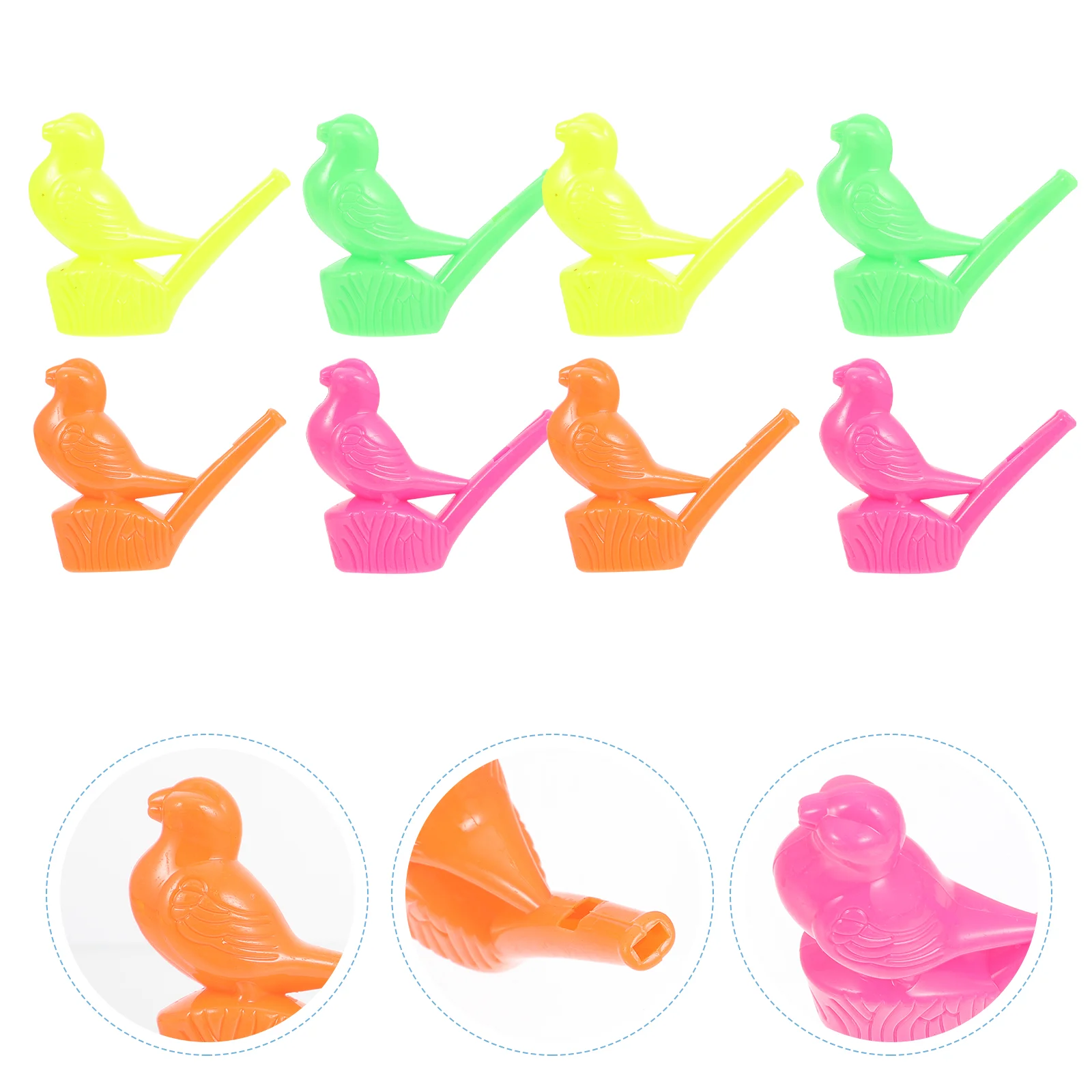 

4Pcs Bird Water Whistle, Novelty Water Warblers Toys Bird Call Whistle Musical Instrument Toys Cartoon Kids Educational Toys