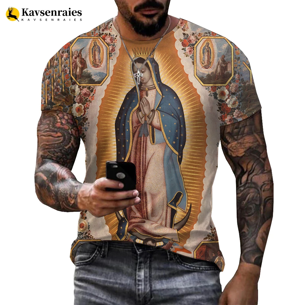 

Лидер продаж 2023, кофта гуадалупе дева мария католическая для косплея, футболка с 3D принтом для мужчин и женщин, модная повседневная уличная одежда, топы, мужская одежда
