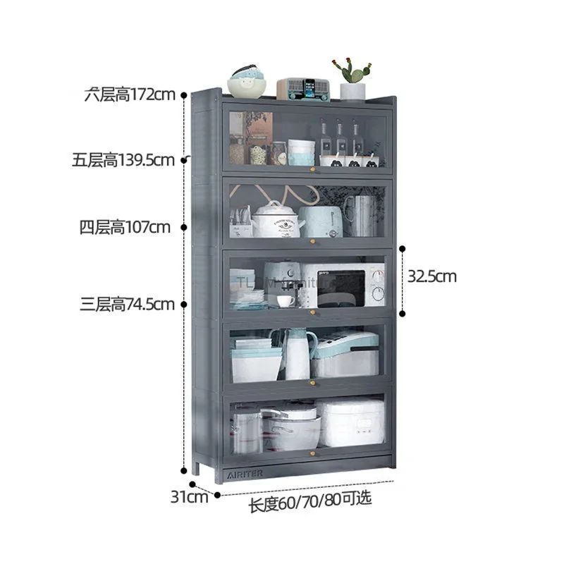 Современные бамбуковые кухонные шкафы для кухни мебель посуда шкаф хранения