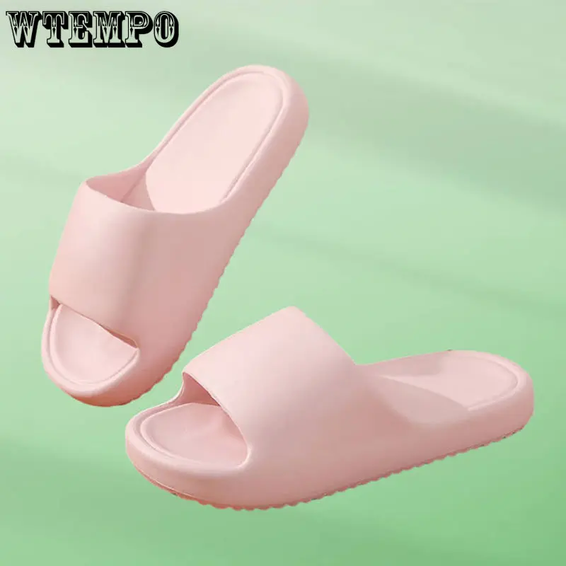 

WTEMPO Summer Slippers Anti-odor EVA Antiskid Flip Flops Bathing Home Wear Fashion Sandals Platform Bread Shoes Dropshipping