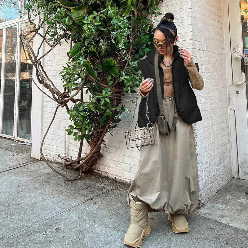 2022 Autumn and Winter Women's Clothing New Women's Fashion Collar Solid Color Thickening Short Undershirt Cotton Jacket