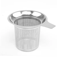 tea strainers tea leaves separator funnel round edge single wire mesh filter stainless steel