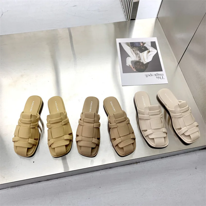 

Women's Sandals New Fashion Plus Size Retro Shoes For Women 2023 Korean Style Slippers Outdoor Light Flats Comfortable