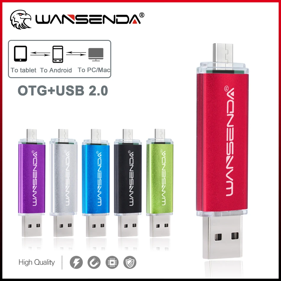

WANSENDA Micro USB Flash Drive OTG Pen Drive 4GB 8GB 16GB 32GB 64GB Pendrive USB 2.0 Memory Stick Flash Disk