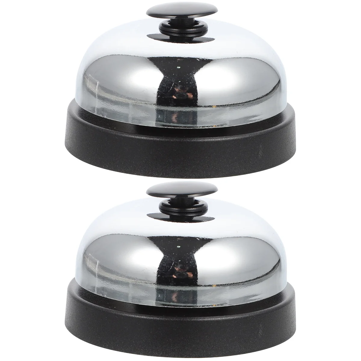 

2pcs Desk Bell Ringer Table Signs: Service Ring Call Bell for Restaurant Hotel Home Training Aloud Customer Supplies Black