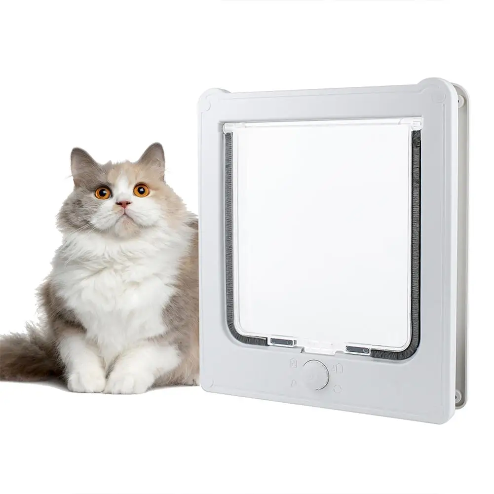

Pet Cat Dog Screen Doors Safety Flap Double Magnetic Design Quiet Free Entry Exit Gate Pet Supplies