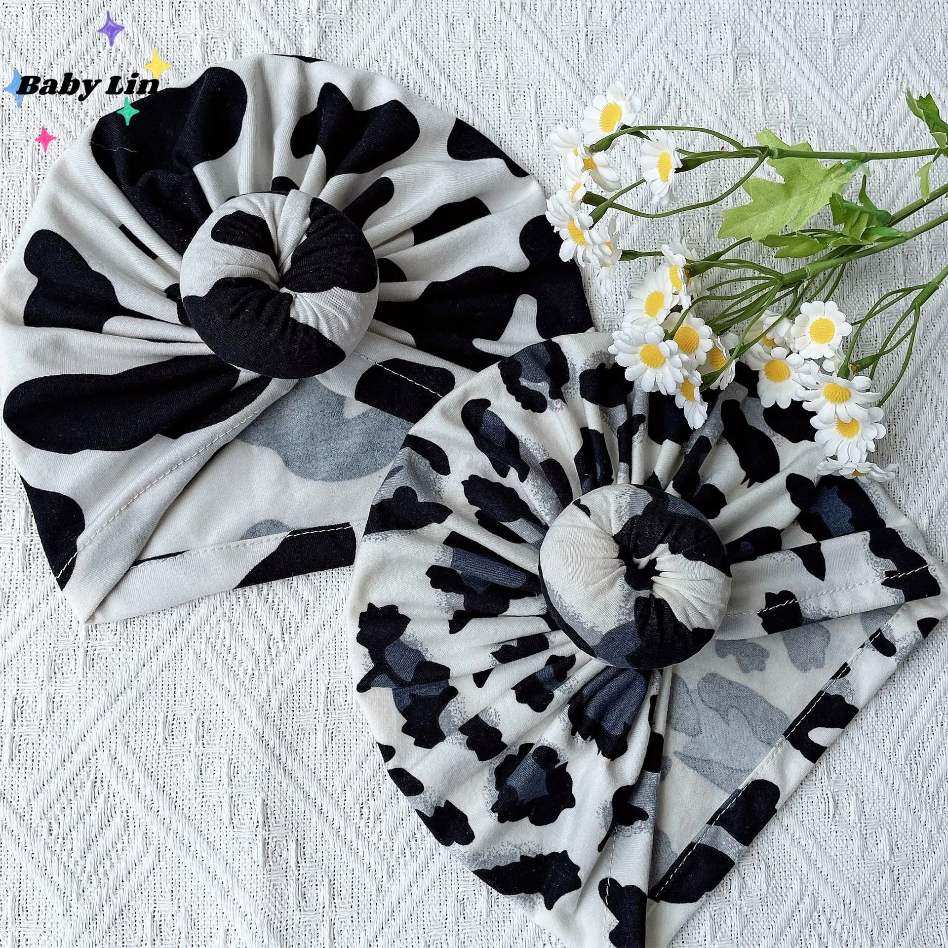 

Newborn Headwear Accessories Gifts 1pcs New Kids Infant Printted Leopard Cap Soft Cotton Baby Girls Hats Toddler Turban Bonnet