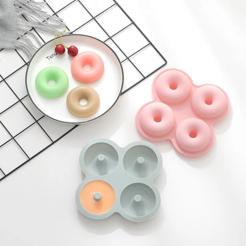 

Even Donut Silicone Oven Baking Mold Tray 4 Mold Cake Tools Chocolate Baking Tray Ice Cookies Tools