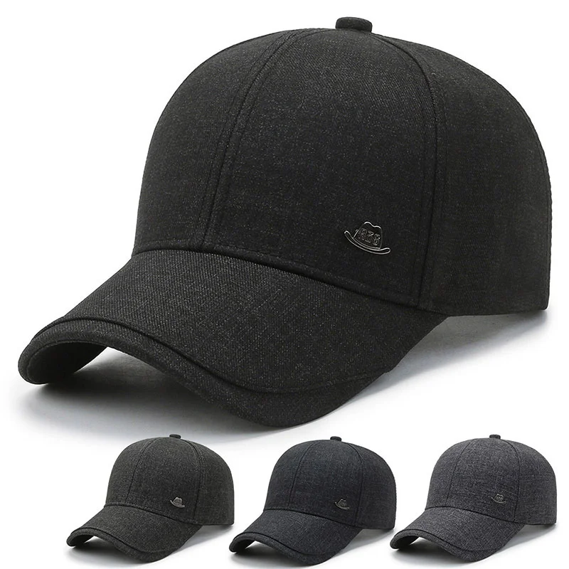 

Vintage Cotton Dad Hat with Double Layer Peaks Adjustable Baseball Cap Fashion Snapback Hat Trucker Hat