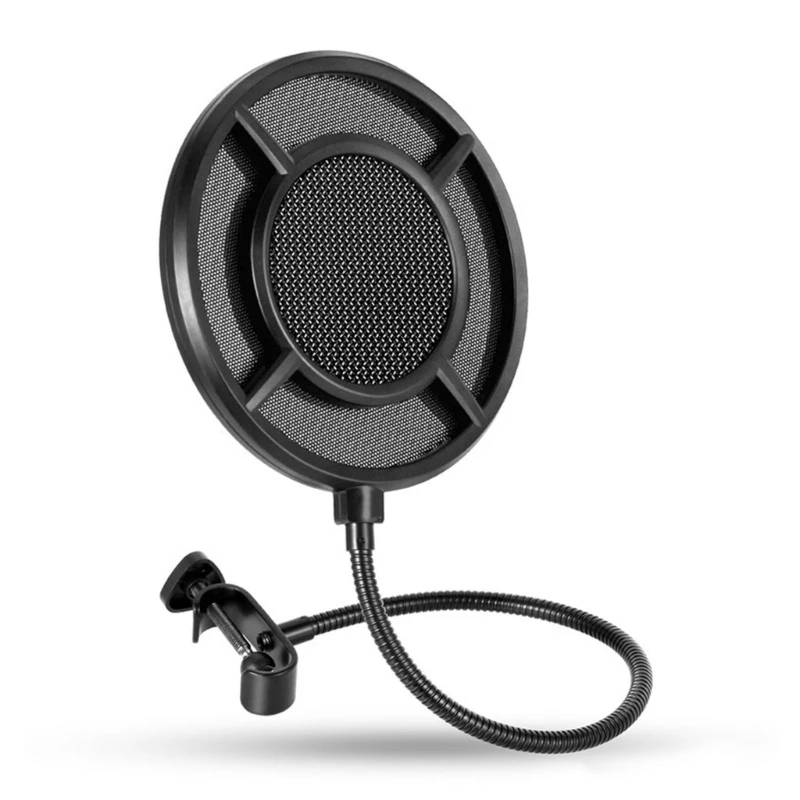

PS-1 Microphone Pop Filter Dual Layer Metal Grill Filter Shidle Anti-Spray Net for Studio Live Broadcast On-line Chat