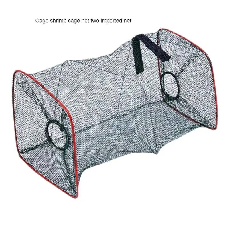 

Foldable Fishing Cage Net Fish Carp Bait Cage Shrimp Basket Fish Crayfish Lobsters Catcher Tank Trap Mesh Network