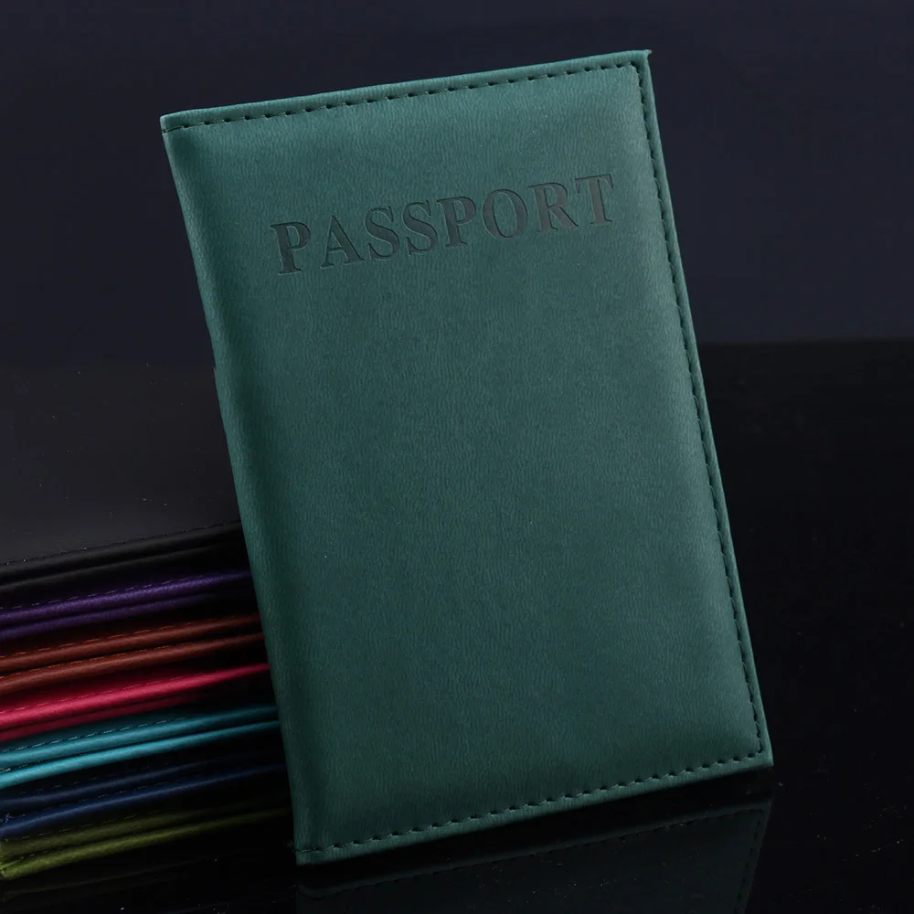 

Обложка для паспорта женская из экокожи, универсальный чехол розового цвета для путешествий с держателем для паспорта и билетов, чехол для ...