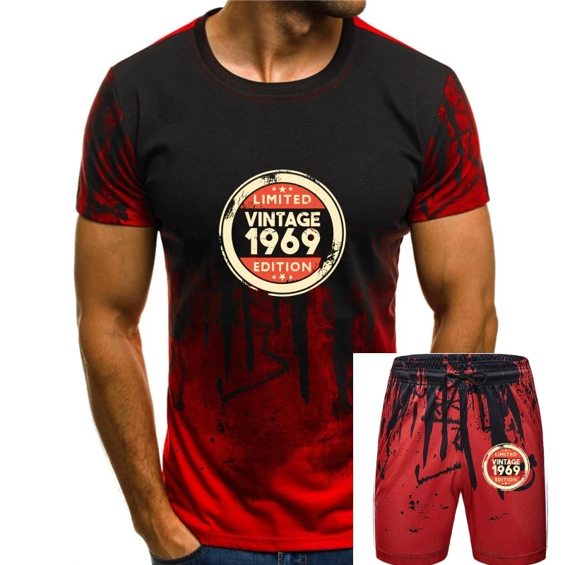 

Черная Винтажная футболка на день рождения, 1969-50 лет, 100 хлопок, 2Xl 3Xl 4Xl 7Xl