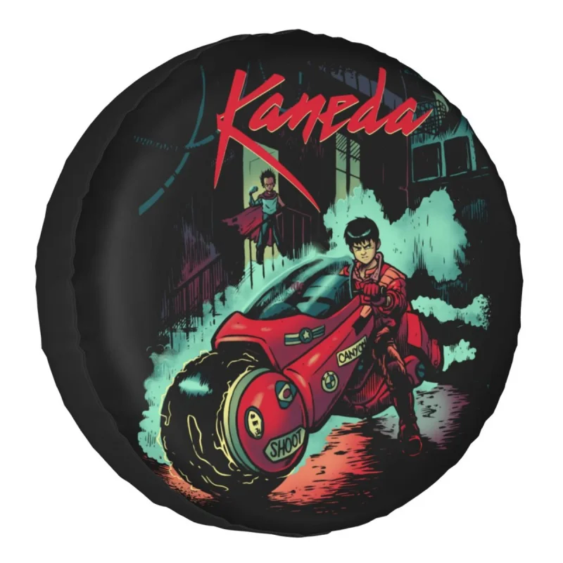 

Neo Tokyo Rain Akira Spare Tire Cover for Jeep Hummer Custom Manga Kaneda Japanese Anime Car Wheel Covers