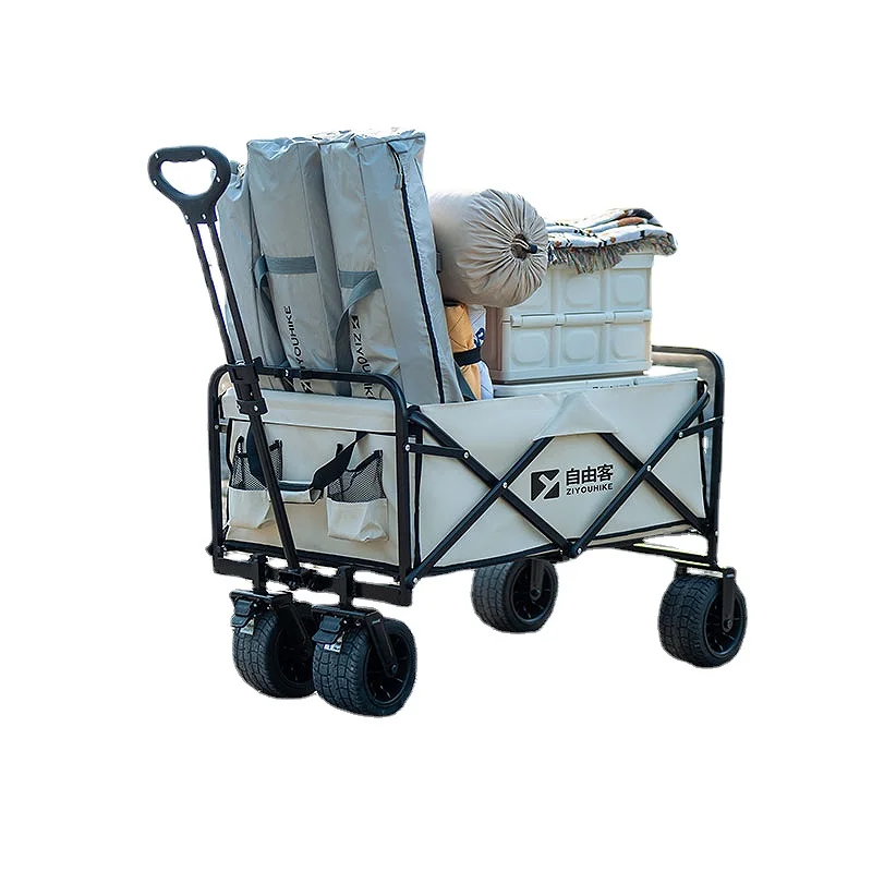 

YY Cart Outdoor Foldable Camping Trailer Camp Car Picnic Car