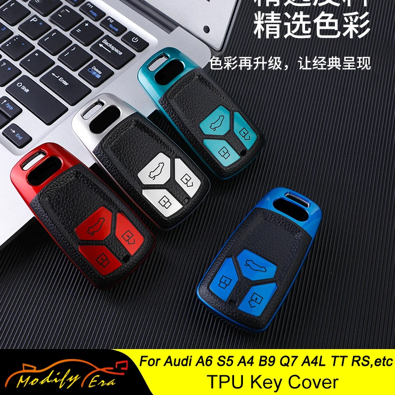 

TPU Car Remote Key Case Cover Holder for Audi A6 A5 Q7 S4 S5 A4 B9 Q7 A4L 4m TT TTS RS 8S 2016 2017 2018 Car-Styling Accessories