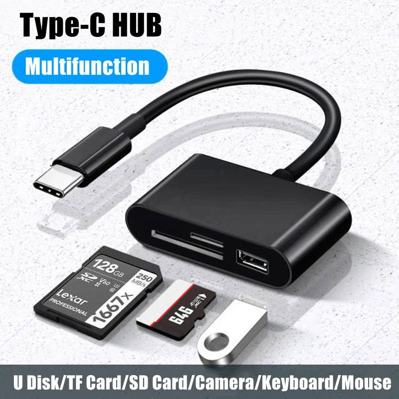 

USB-концентратор с портом USB Type-C, 3,0 дюйма, 5 портов