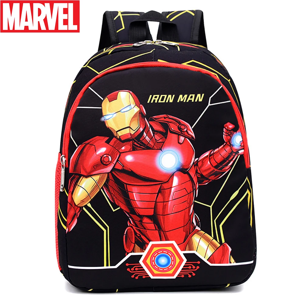 Рюкзаки с героями мультфильмов Marvel для детей, милые школьные ранцы с принтом Железного человека, Капитана Америка, �