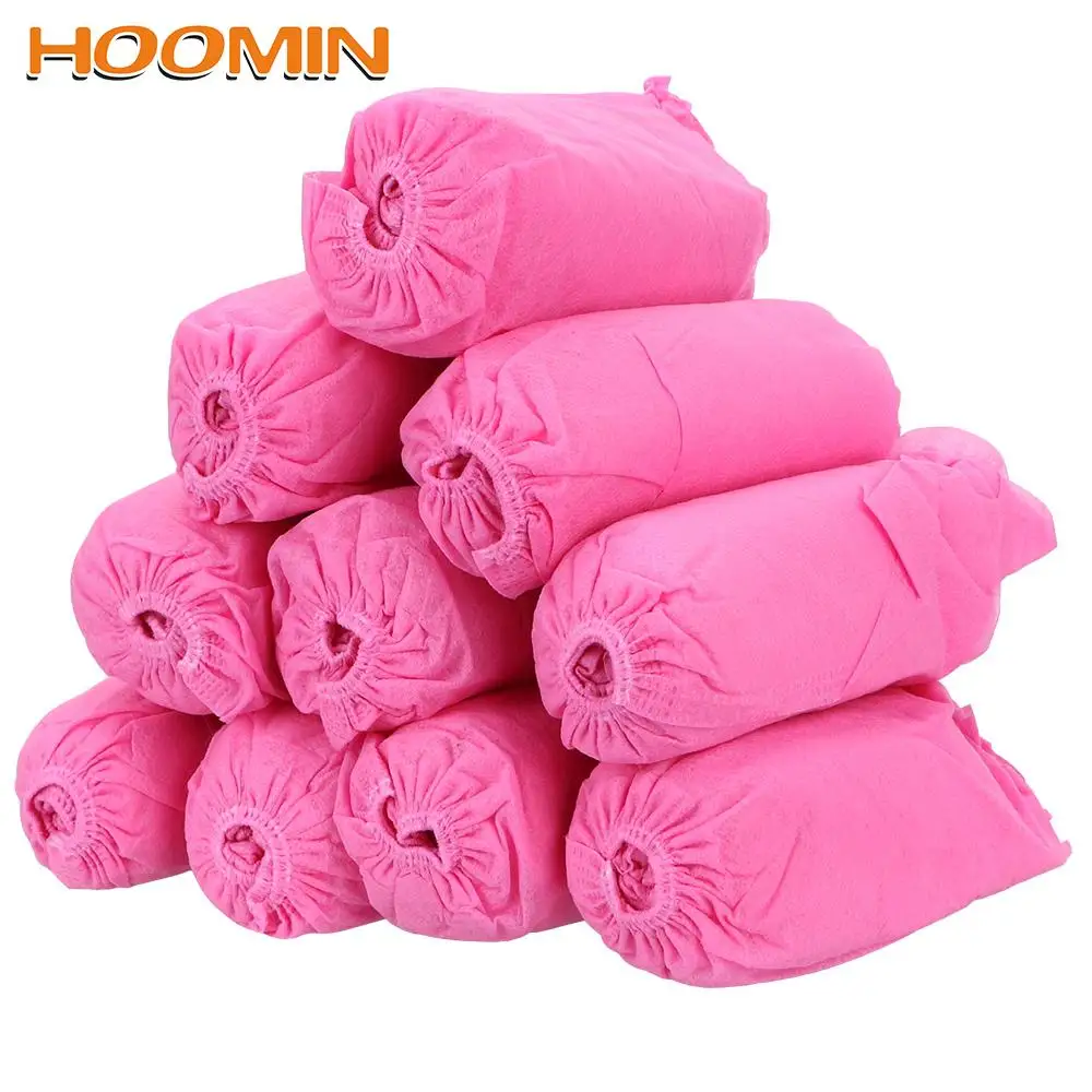 

100 шт. Нескользящие бахилы, дышащие пылезащитные одноразовые бахилы, нетканые тканевые бахилы, эластичная лента