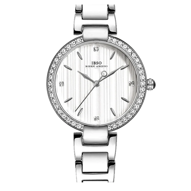 Luxury Diamond Watches Ladies Original Waterproof Youth Women Watch Girl White Stainless Steel Wristwatch Large Dial Hand Clock