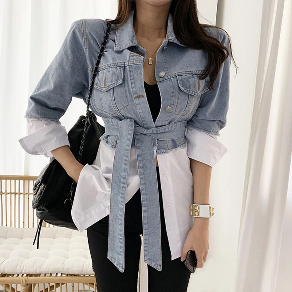 

Cheap wholesale 2021 spring summer autumn new fashion casual Denim women Jacket woman female OL Py1057