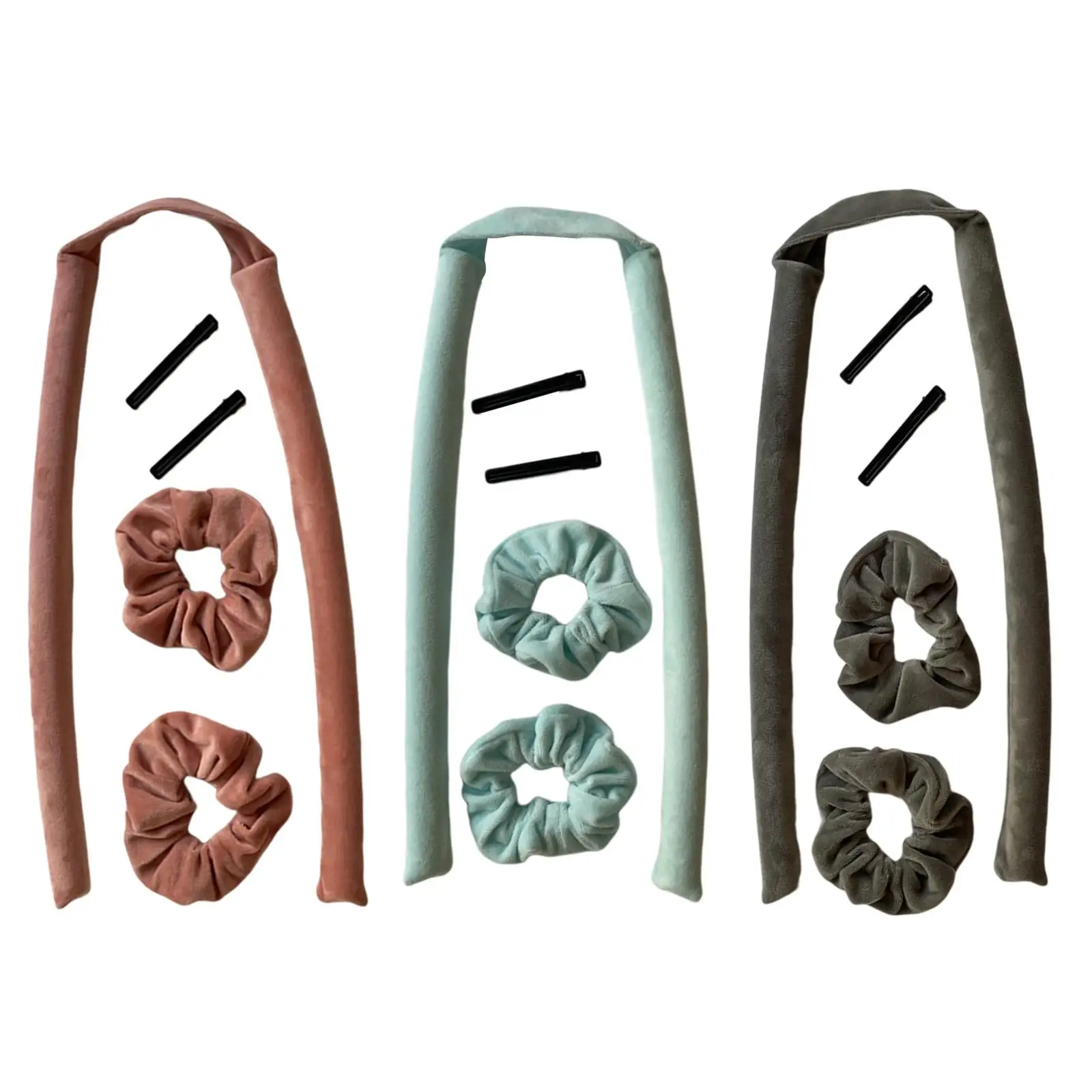 

Плойка плюшевая без тепла, рулон для завивки с повязкой на голову, мягкая волна, зажим для ленивых, Стайлинг волос, без нагрева, для сухих и вл...