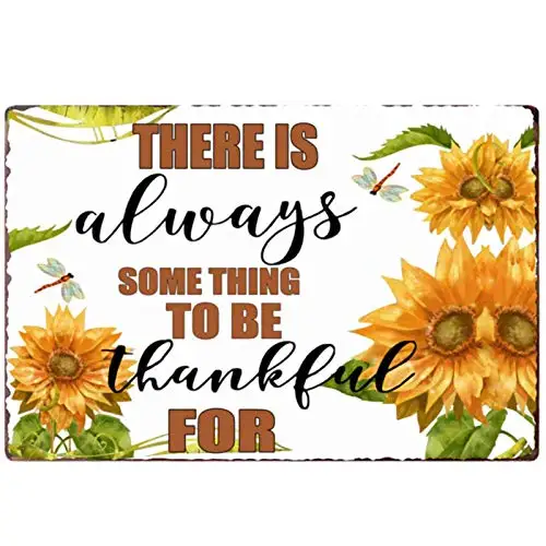 Есть всегда благодарность за винтажные Подсолнухи, металлический жестяной знак, Настенный декор для гостиной, дома, кофе, бара