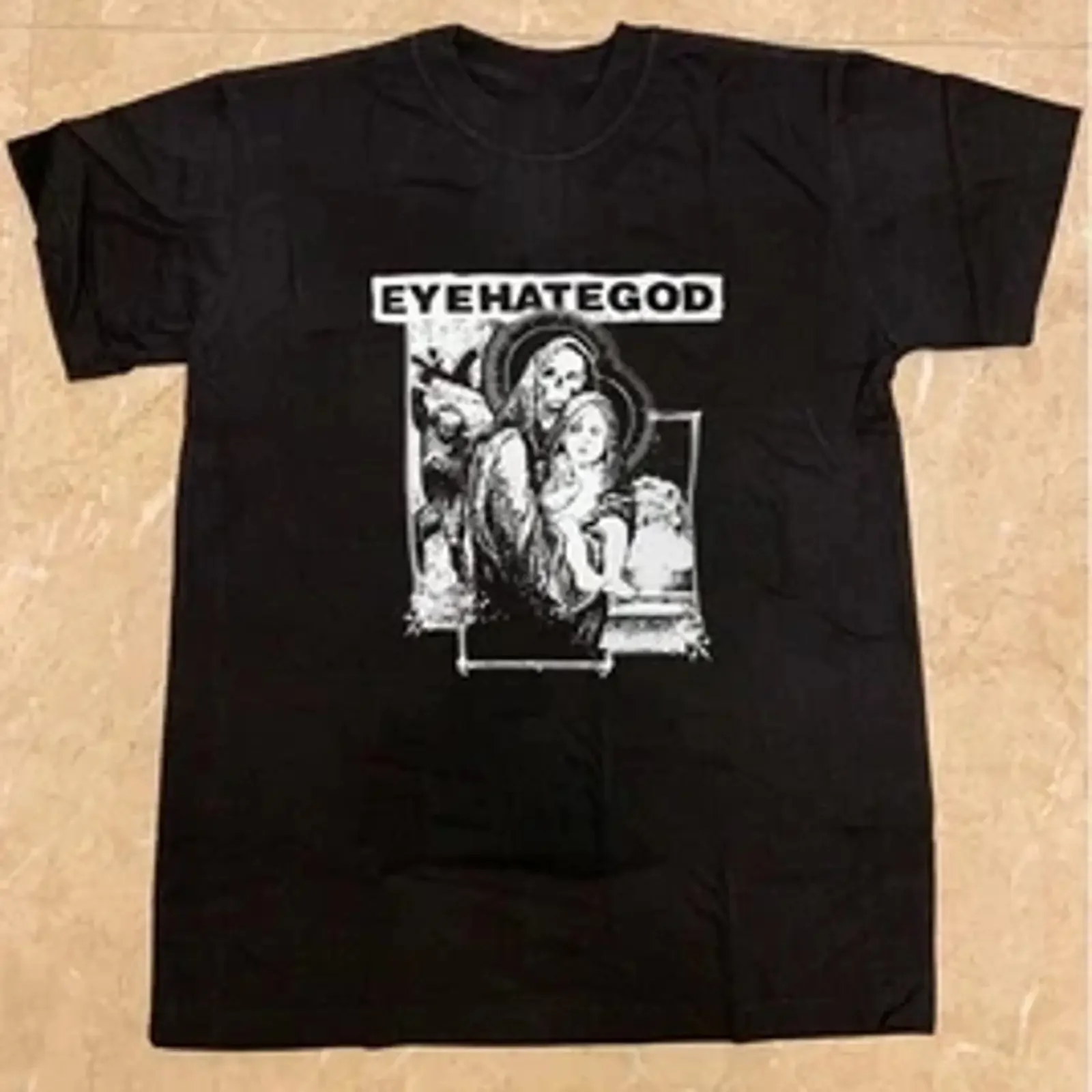 Фото ХИТ ПРОДАЖ: Футболка Eyehategod черная хлопковая, винтажная, с эффектом потертости, размеры S-5XL, для повседневной носки, дизайнерская одежда, комфортная. №1