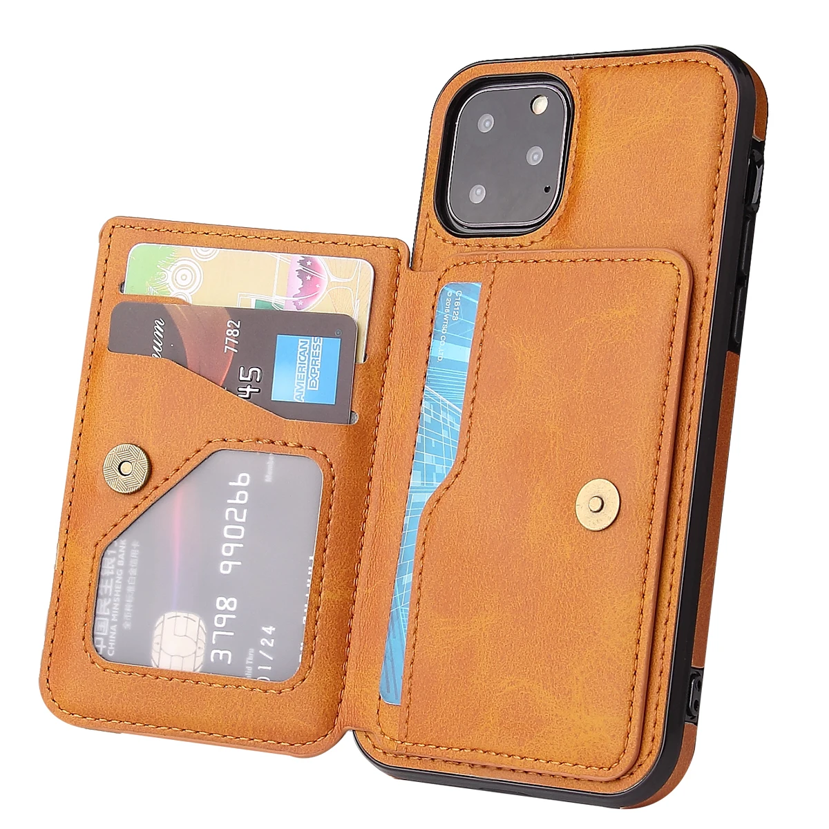 Magnetic Leather Case For iPhone 13 12 11 14 Pro Max Wallet Card Slot Cover For iPhone SE 2020 X XS XR 7 8 6s Plus Stand Cover