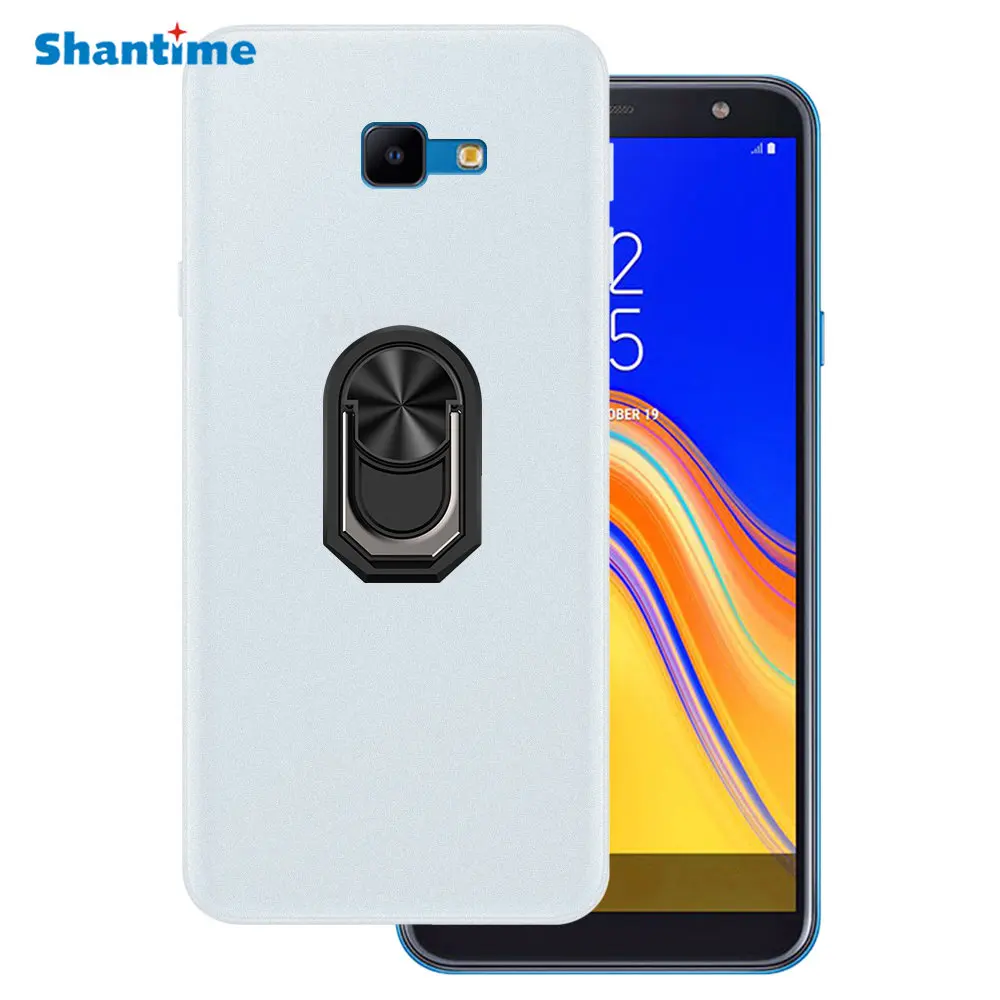 Роскошный противоударный чехол с кольцом-держателем для Samsung Galaxy J4 Core J410F J410G, мягкий силиконовый защитный чехол-держатель из ТПУ